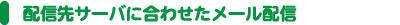 配信先サーバに合わせたメール配信